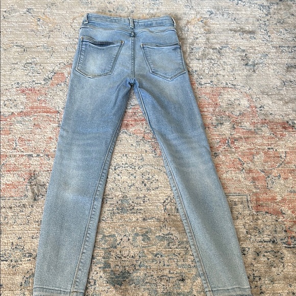 Light Blue Skinny Distressed Jeans - Picture 4 of 5
